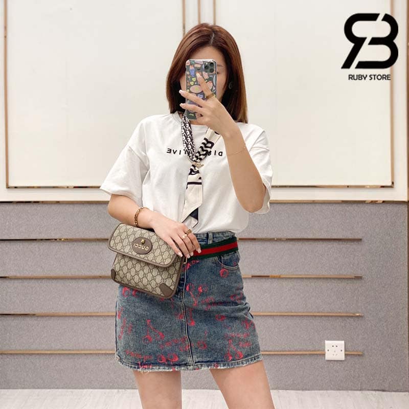 Túi Gucci Neo Vintage GG Supreme Belt Bag Nâu Best Qualit