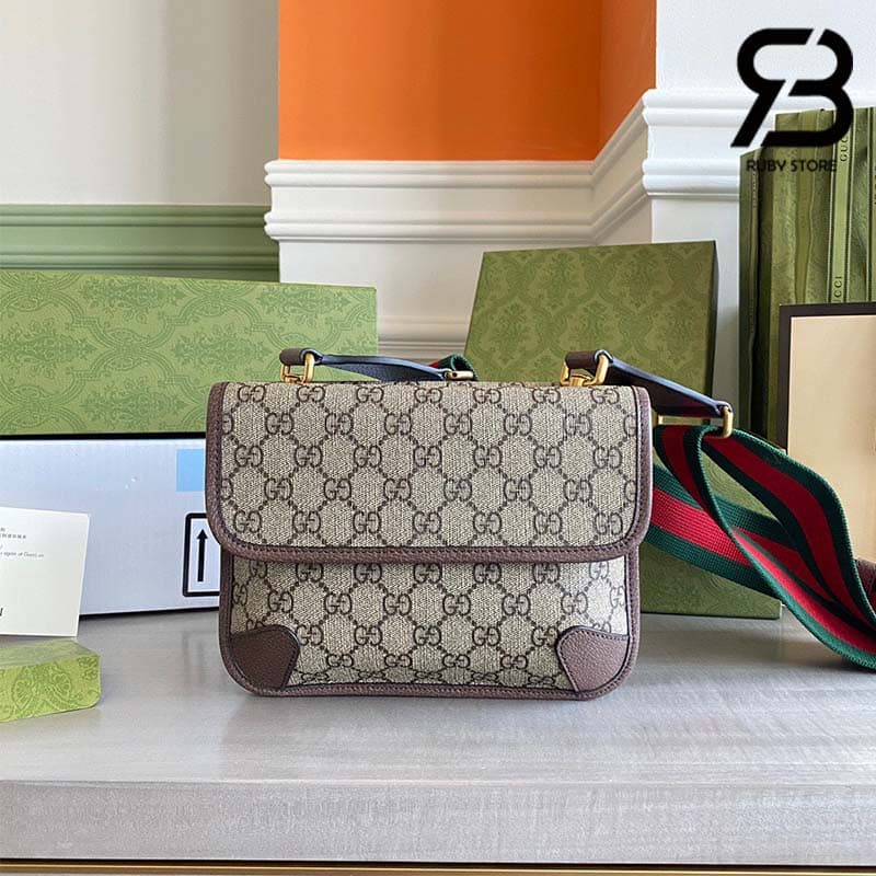Túi Gucci Neo Vintage Small Messenger Bag Nâu GG Supreme Best Qualit