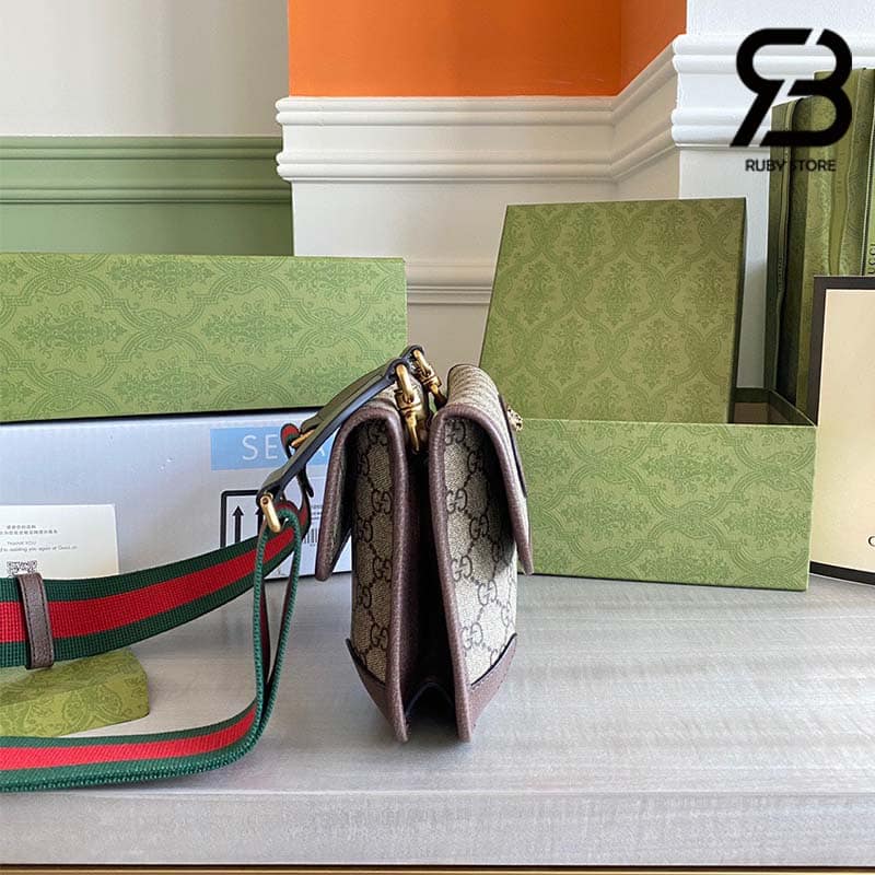 Túi Gucci Neo Vintage Small Messenger Bag Nâu GG Supreme Best Qualit