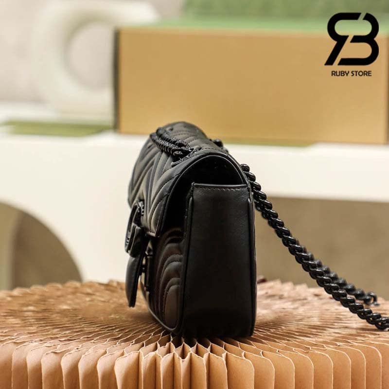 Túi Gucci GG Marmont Mini Shoulder Bag Đen So 22CM Best Quality