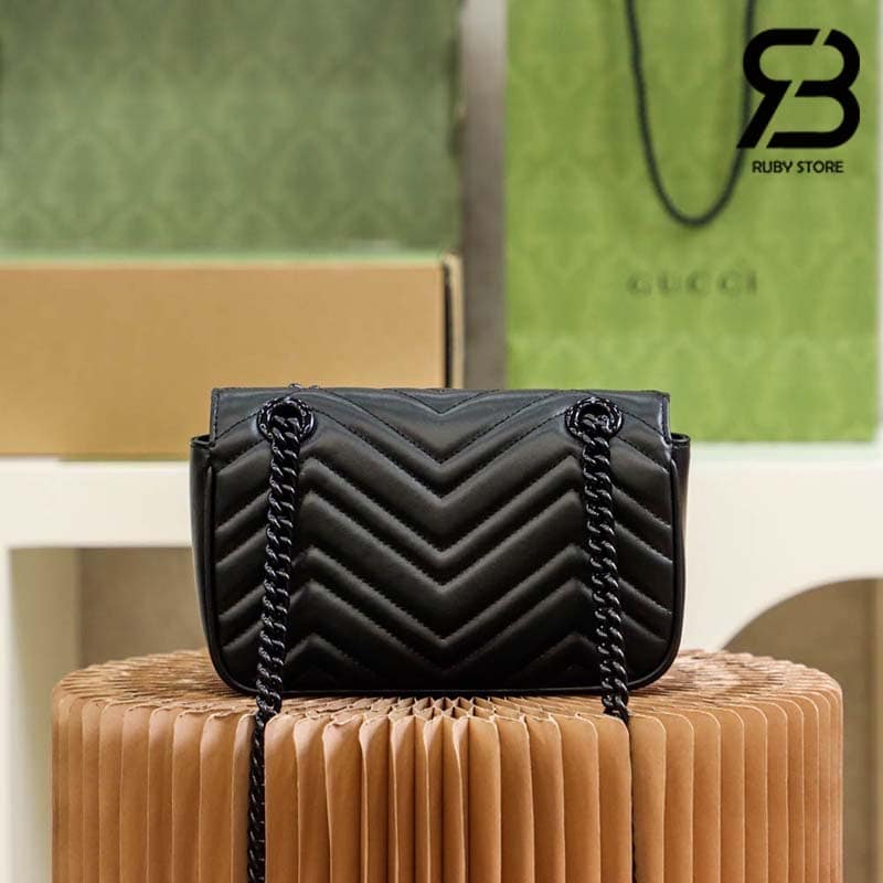 Túi Gucci GG Marmont Mini Shoulder Bag Đen So 22CM Best Quality