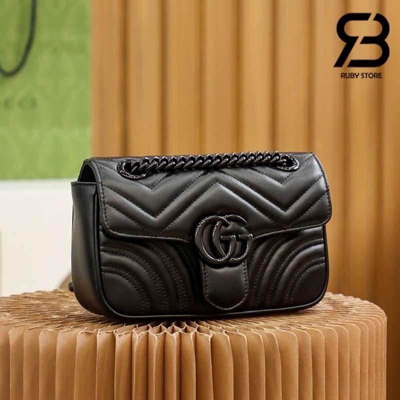 Túi Gucci GG Marmont Mini Shoulder Bag Đen So 22CM Best Quality