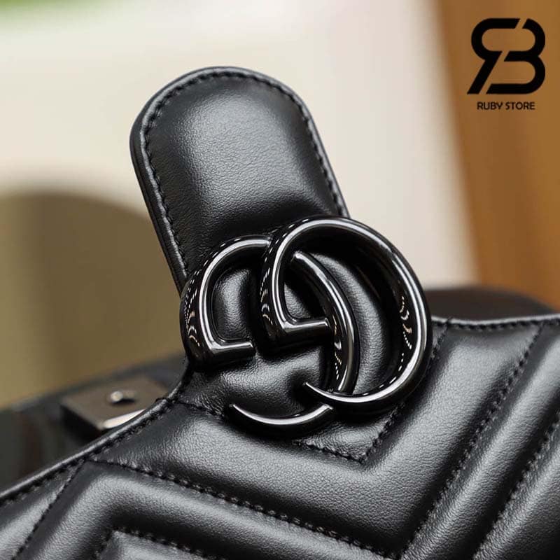 Túi Gucci GG Marmont Small Shoulder Bag Đen So 26CM Best Quality