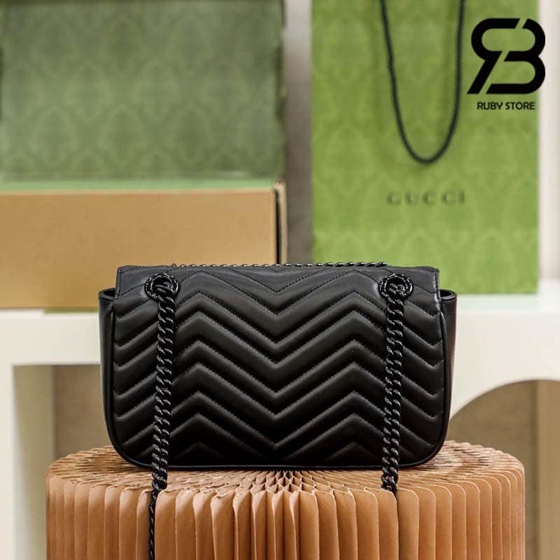 Túi Gucci GG Marmont Small Shoulder Bag Đen So 26CM Best Quality