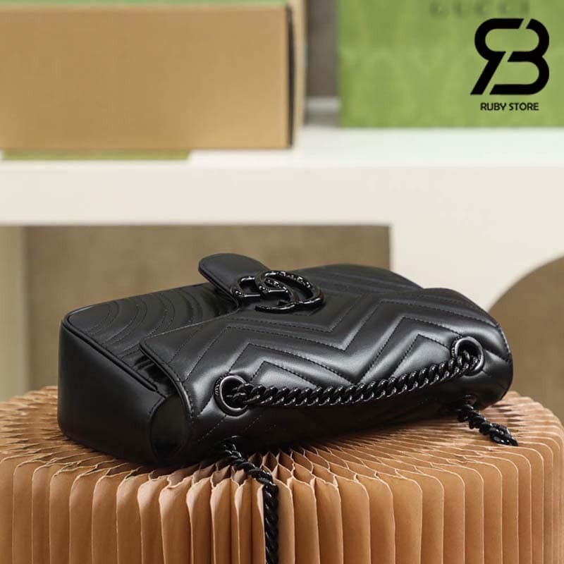 Túi Gucci GG Marmont Small Shoulder Bag Đen So 26CM Best Quality