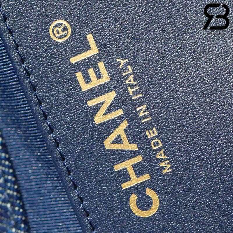 Ba lô Chanel 25C Pocket Size 24CM Navy Denim Lambskin Best Quality