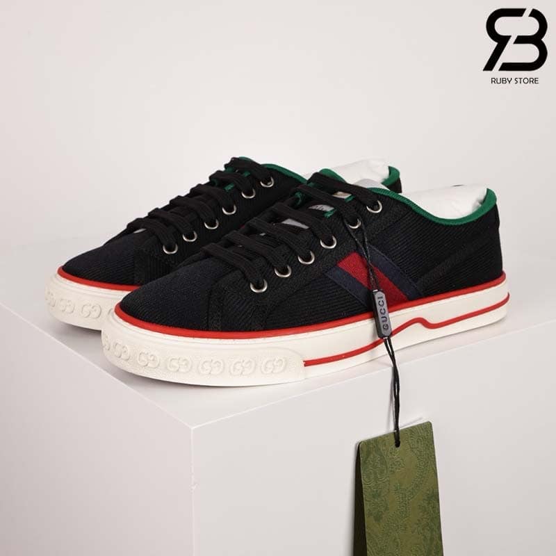 Giày Gucci Tennis 1977 Off The Grid Black White Đen Trắng Cam Best Quality